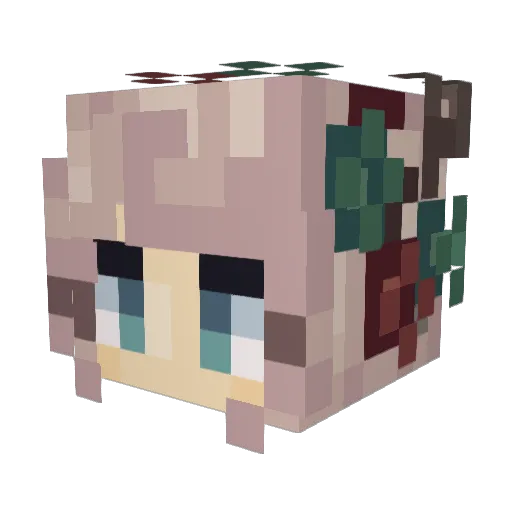 Hopex3 Minecraft avatar head, 3D render
