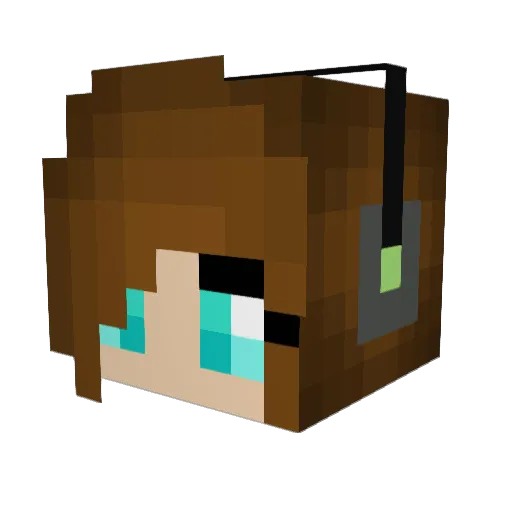 Hopeydoo Minecraft avatar head, 3D render