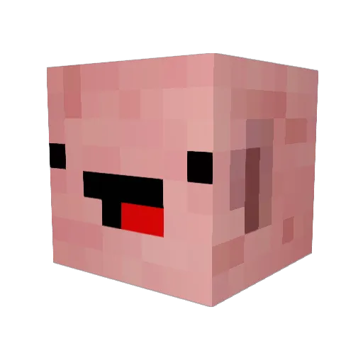 Hopezie Minecraft avatar head, 3D render