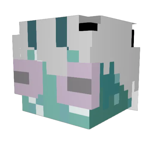 Hopotiainen Minecraft avatar head, 3D render