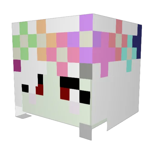 Hoppeldihopp Minecraft avatar head, 3D render