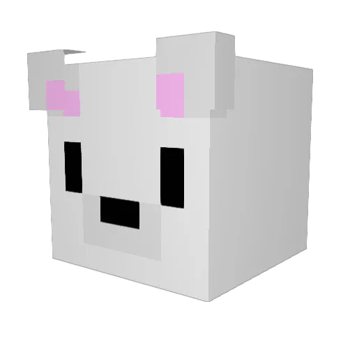 Hopper34 Minecraft avatar head, 3D render
