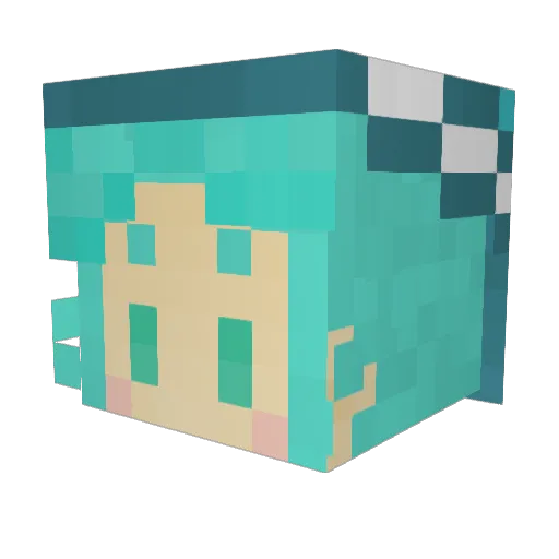 HoppyShnell Minecraft avatar head, 3D render