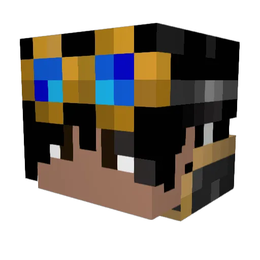 Hopzx Minecraft avatar head, 3D render