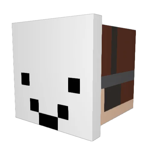 Horaan Minecraft avatar head, 3D render
