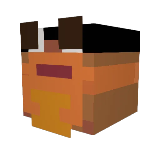 Horace123 Minecraft avatar head, 3D render