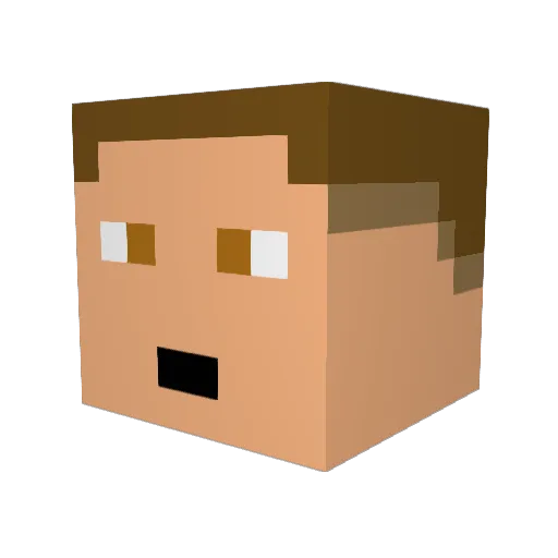 Horatio42 Minecraft avatar head, 3D render