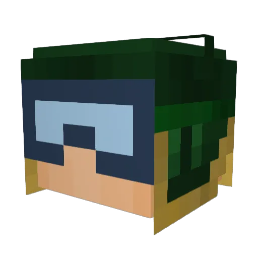 Horbie Minecraft avatar head, 3D render