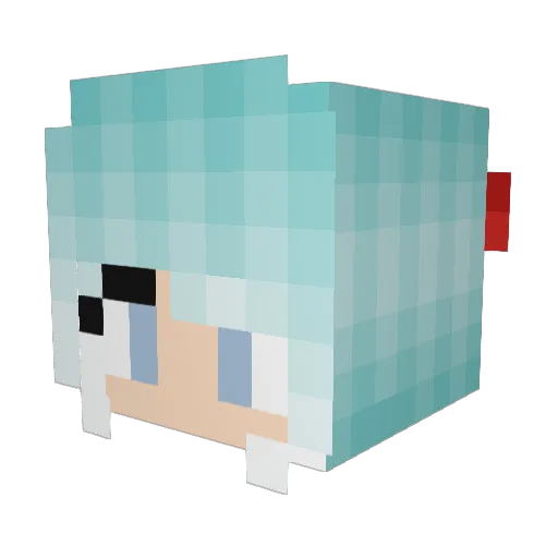 Horbino Minecraft avatar head, 3D render