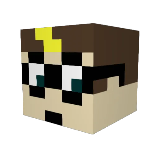 Horcruxes Minecraft avatar head, 3D render