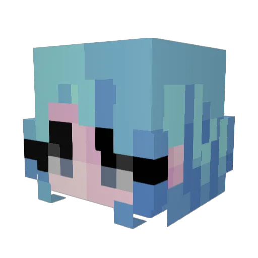 HordanB Minecraft avatar head, 3D render
