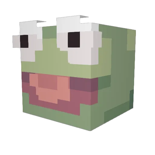 Hordemaw Minecraft avatar head, 3D render