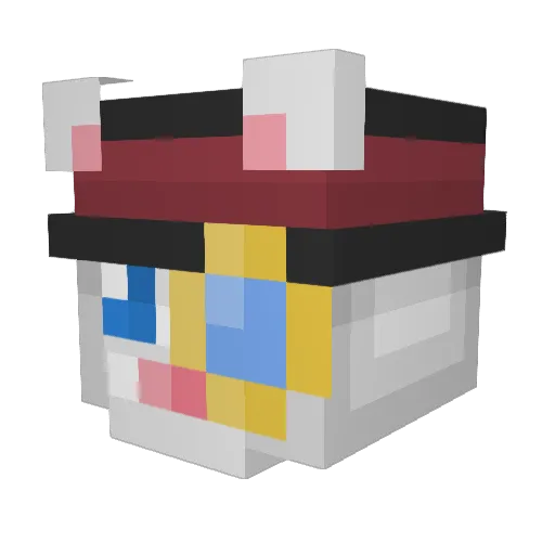 Hori0 Minecraft avatar head, 3D render