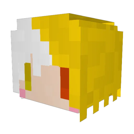 HorieSyunma Minecraft avatar head, 3D render