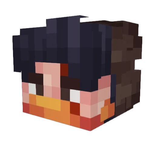 Horine_ Minecraft avatar head, 3D render