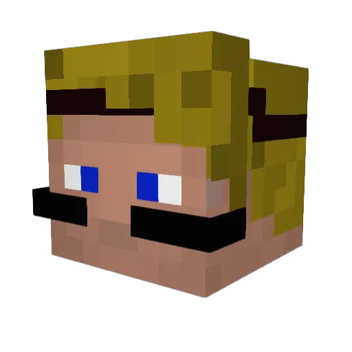 Horisin Minecraft avatar head, 3D render