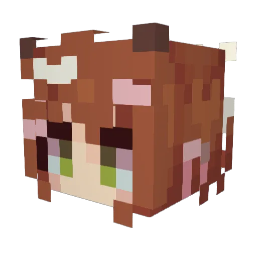 Horiwon Minecraft avatar head, 3D render