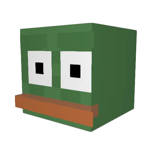 HorizenSky Minecraft avatar head, 3D render
