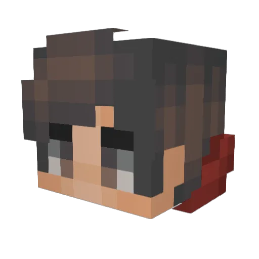 Horizmmm Minecraft avatar head, 3D render