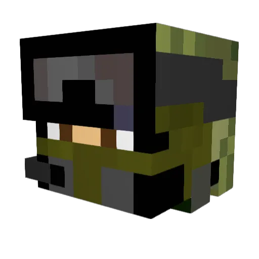 Horizon111 Minecraft avatar head, 3D render