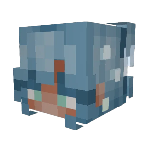 HorizonExplorers Minecraft avatar head, 3D render
