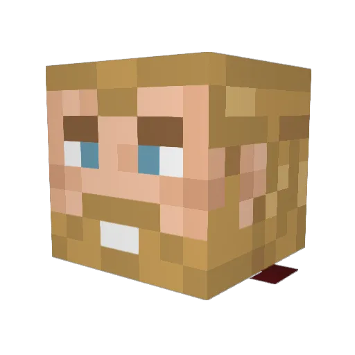HorizonLord Minecraft avatar head, 3D render