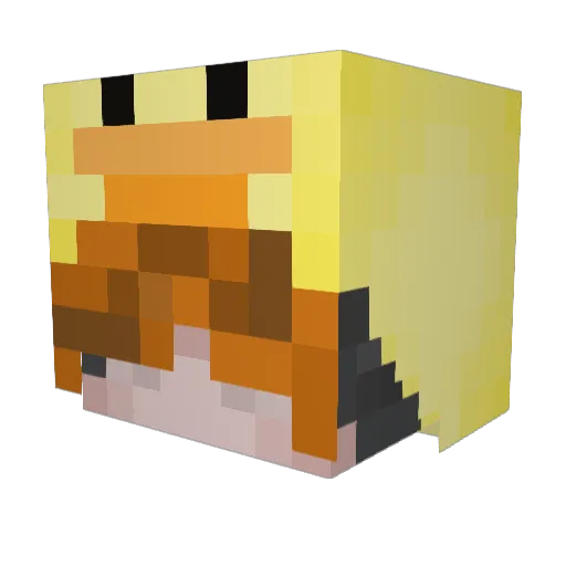 HorizonPls Minecraft avatar head, 3D render
