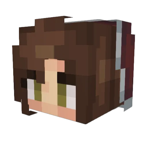 Horizon_ Minecraft avatar head, 3D render