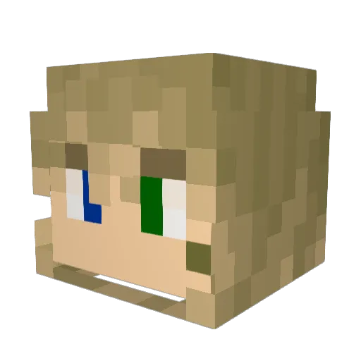 Horizon_A Minecraft avatar head, 3D render