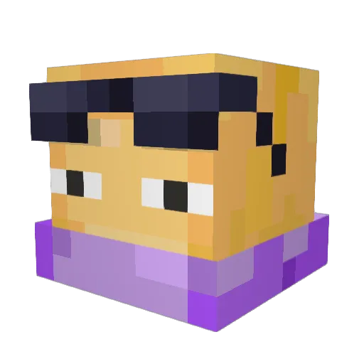 Hormek Minecraft avatar head, 3D render