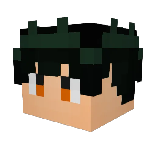 Hornada Minecraft avatar head, 3D render