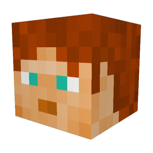 Hornbachmann Minecraft avatar head, 3D render