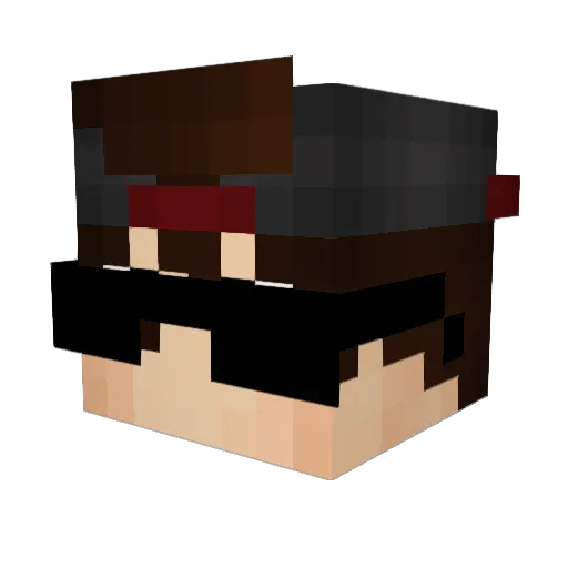 Hornet027 Minecraft avatar head, 3D render