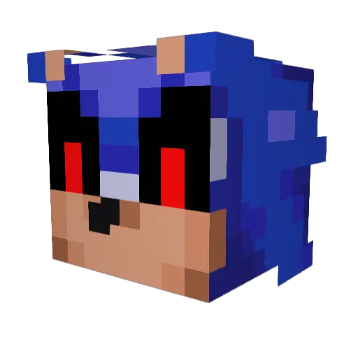 Hornstabber Minecraft avatar head, 3D render