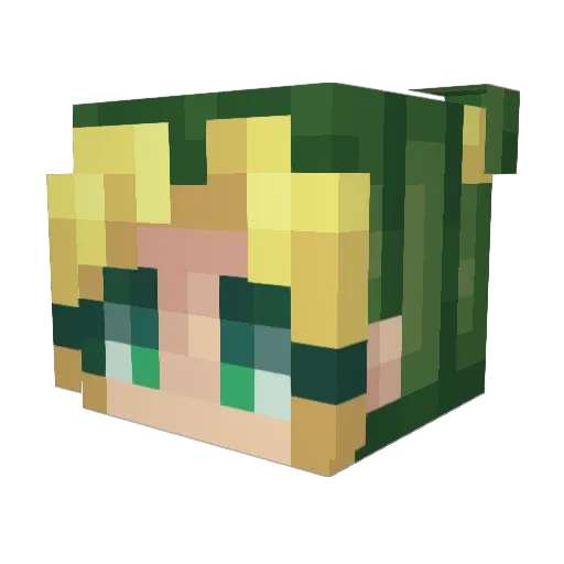 Hornt_ Minecraft avatar head, 3D render