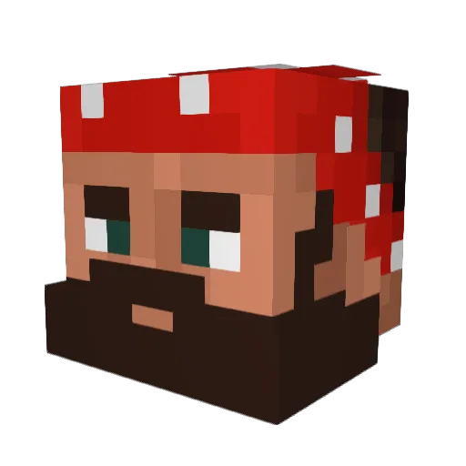 HornyArrow Minecraft avatar head, 3D render