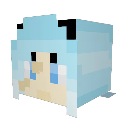 HornyHawk Minecraft avatar head, 3D render