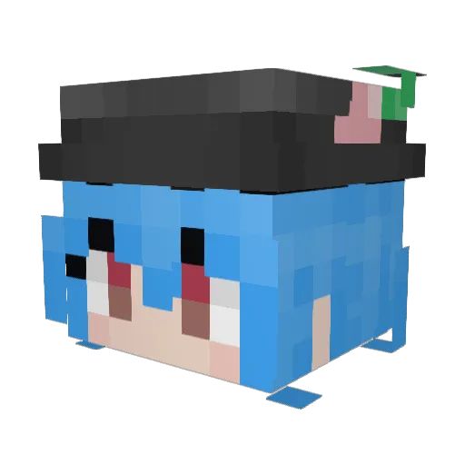 HornySkeleton Minecraft avatar head, 3D render