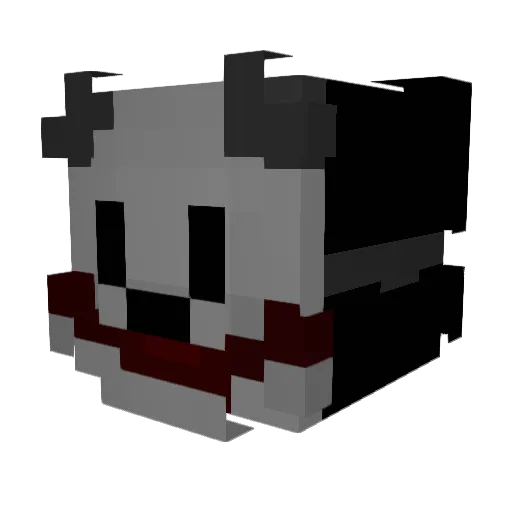 Hornyxans Minecraft avatar head, 3D render