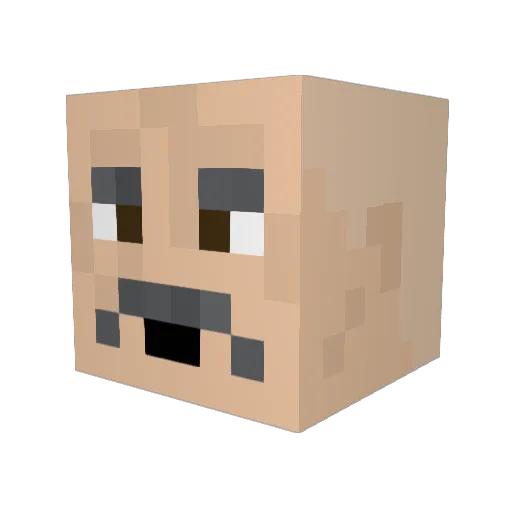 Horobrinekid Minecraft avatar head, 3D render