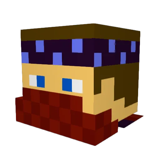 HorozTR Minecraft avatar head, 3D render