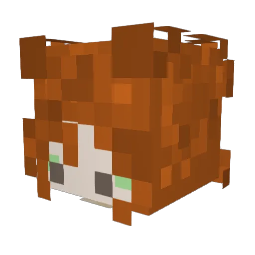 HorriblInfluence Minecraft avatar head, 3D render