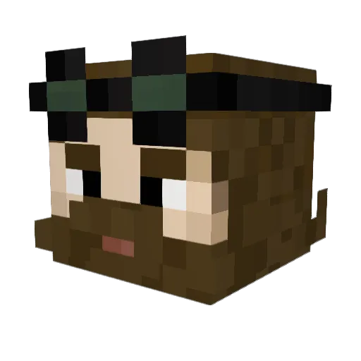 HorribleKnight Minecraft avatar head, 3D render