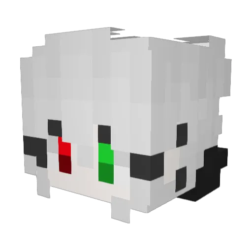 Horriovna Minecraft avatar head, 3D render