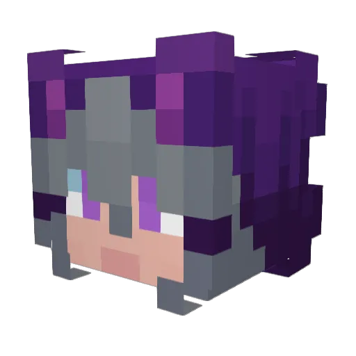 HorrorQueen1177 Minecraft avatar head, 3D render