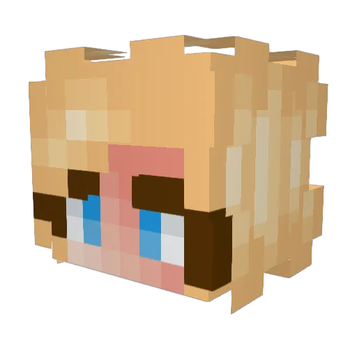 HorrorQueen125 Minecraft avatar head, 3D render