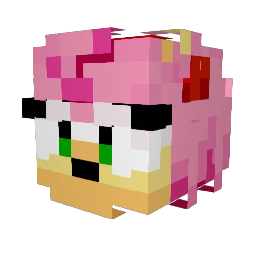 HorrorTales Minecraft avatar head, 3D render