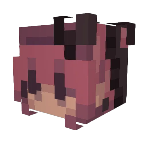 HorrorVerse Minecraft avatar head, 3D render