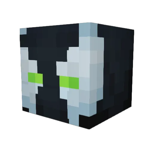 HorrorX2 Minecraft avatar head, 3D render