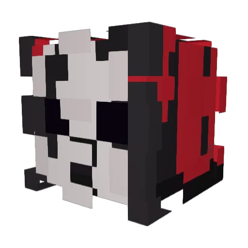Horrorizar Minecraft avatar head, 3D render